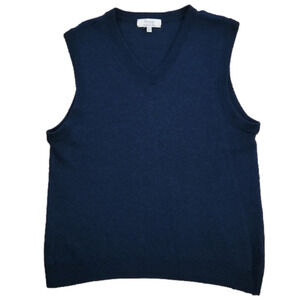 TURNBURY Navy Blue Merino Wool Sweater Vest